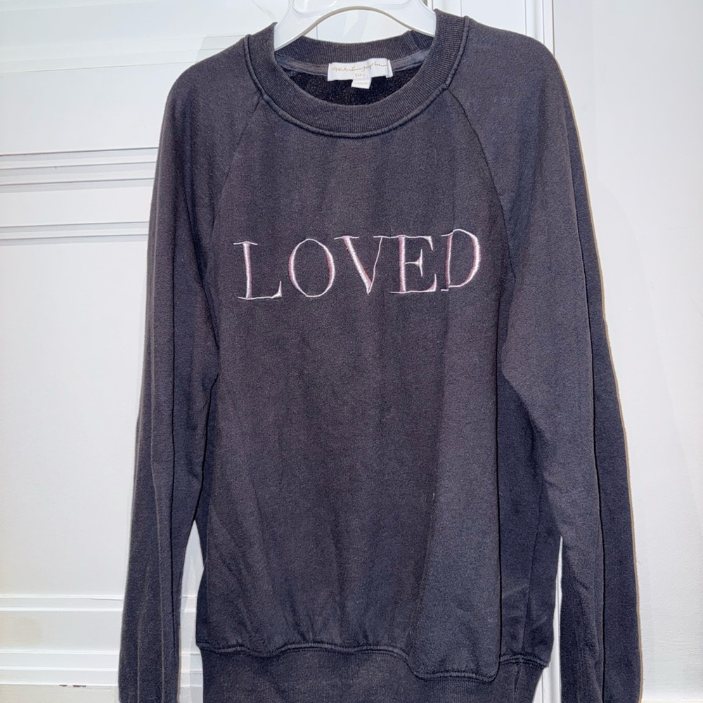 Spiritual Gangster Black 'Loved' Sweater
